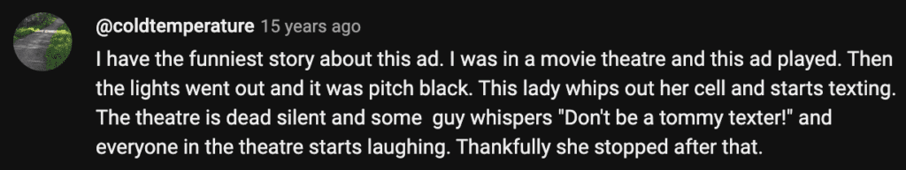 Quiet, Please! The Fight to Save Movie Theatre Etiquette YT Comment 1024x193